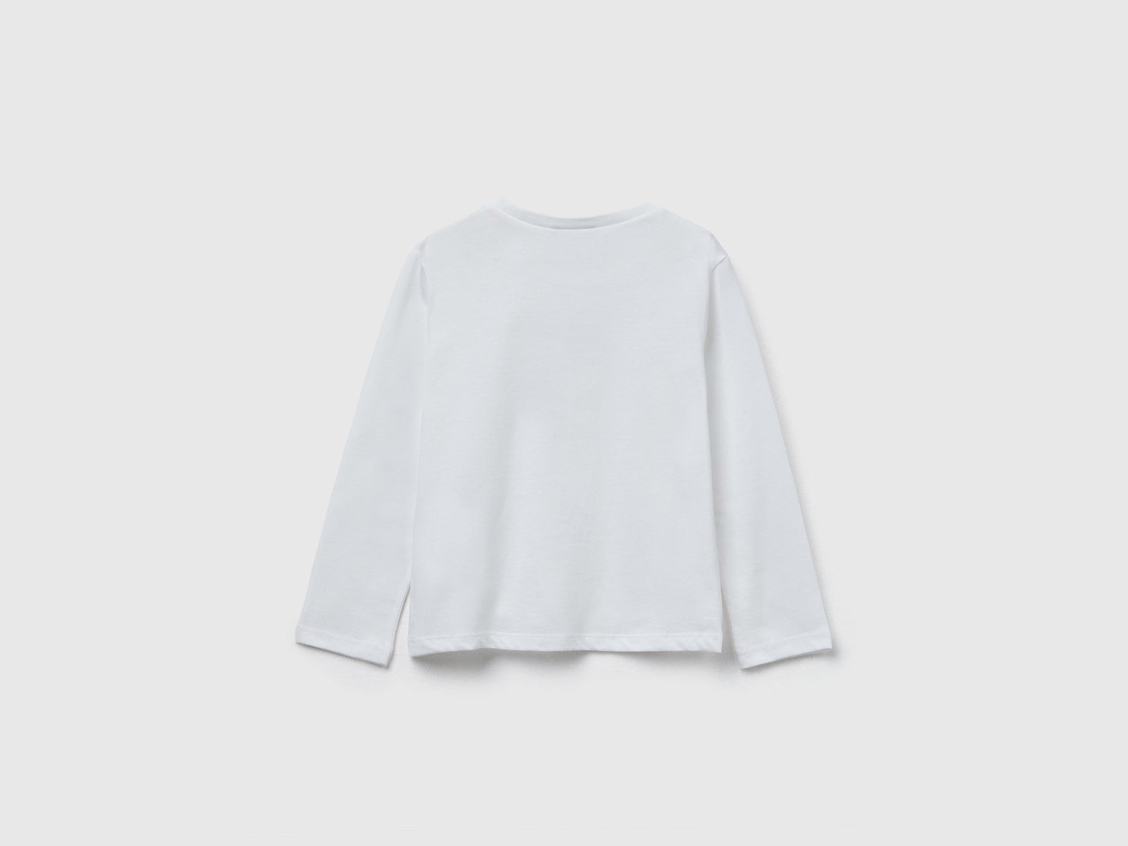 Maglietta regular fit con stampa da bimba bianco panna 2 | Benetton Outlet