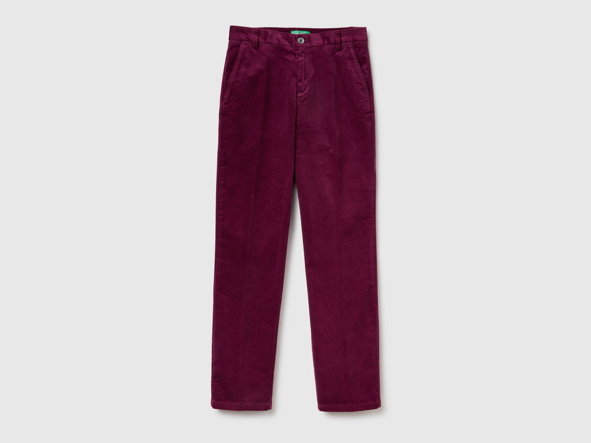 Chino in velluto elasticizzato