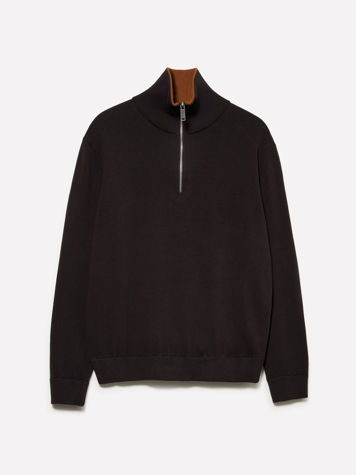 Maglia con zip da uomo nero | Sisley Outlet