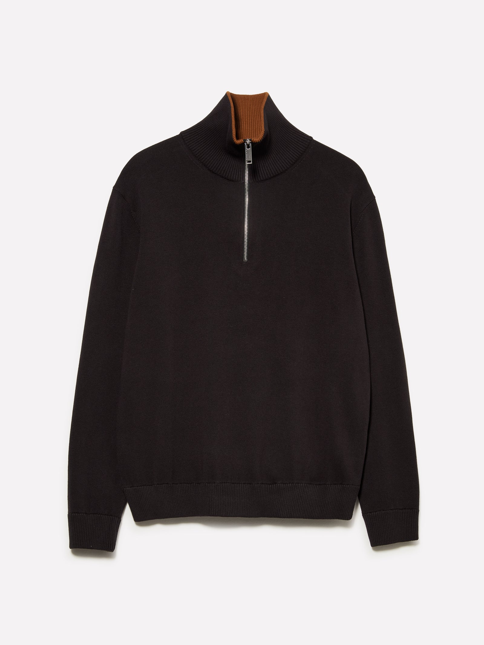 Maglia con zip da uomo nero | Sisley Outlet