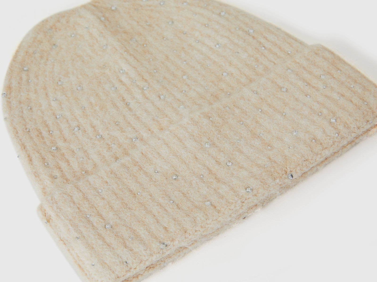 Cappello in misto lana con strass da donna bianco panna 3 | Benetton Outlet