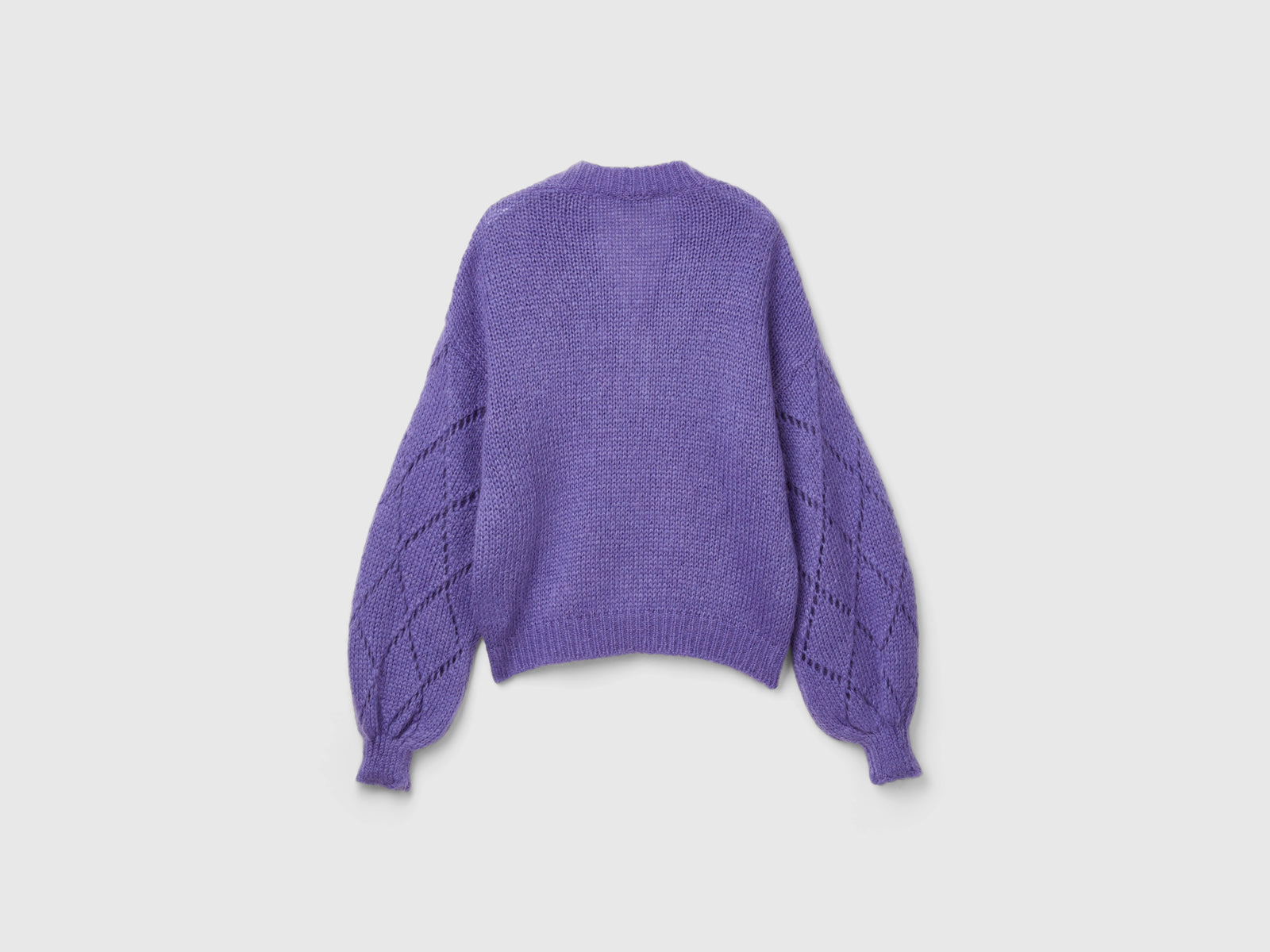Maglione con manica traforata da donna lilla 2 | Benetton Outlet