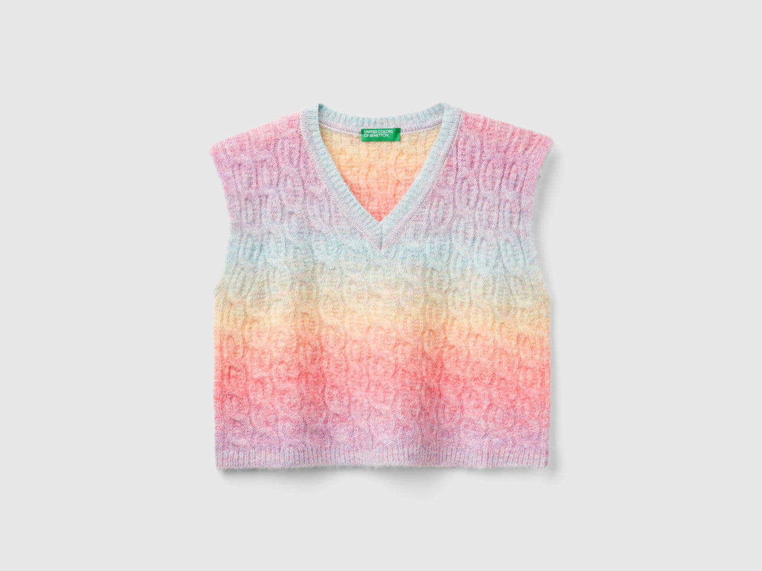 Gilet con trecce da bambina multi-color | Benetton Outlet
