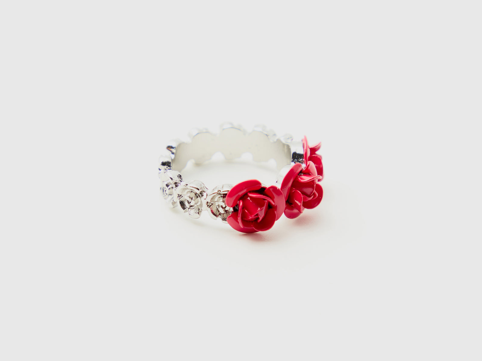 Anello con rose da donna rosso 2 | Benetton Outlet