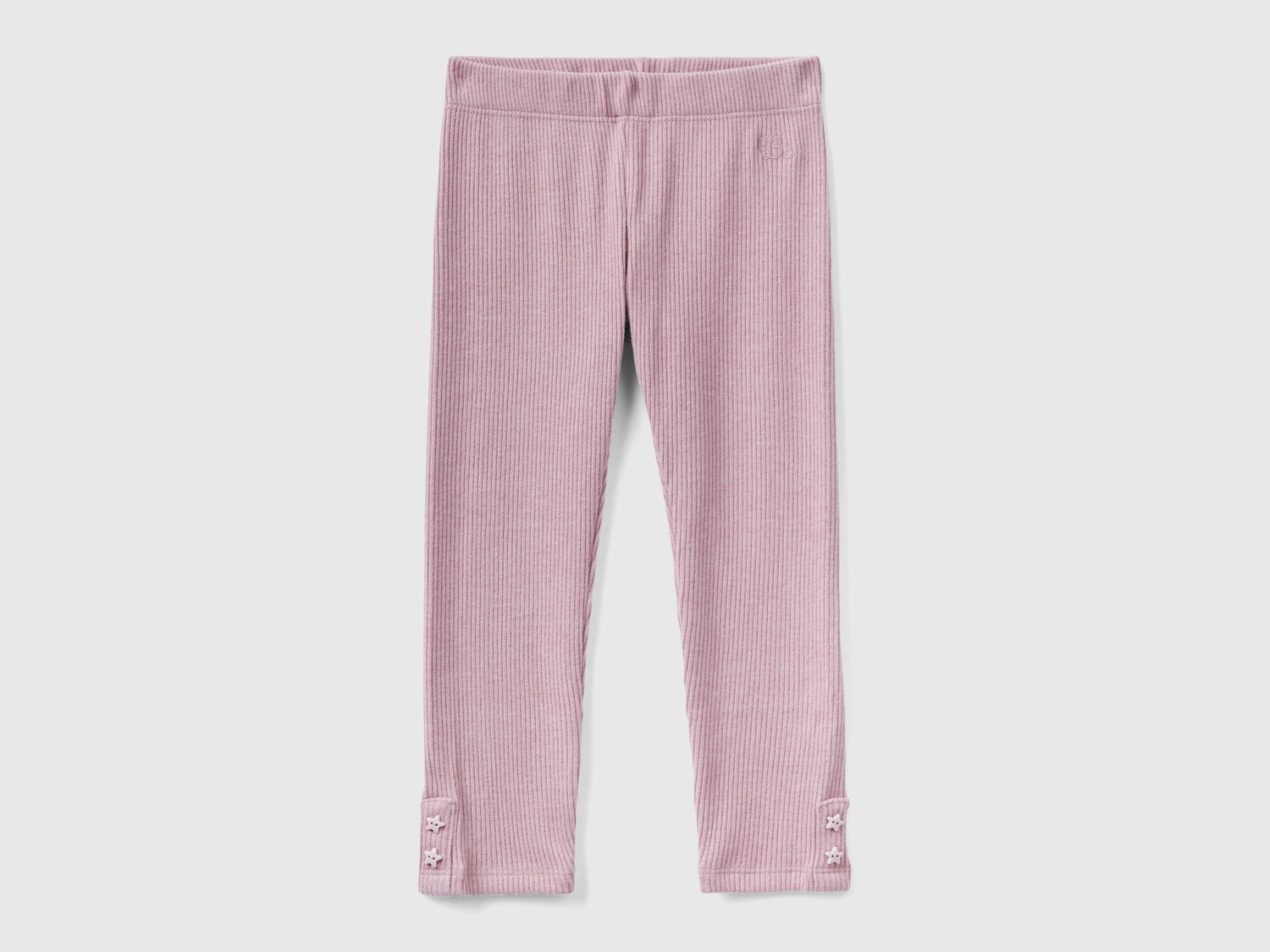 Caldi leggings regular fit a costine da bimba rosa | Benetton Outlet