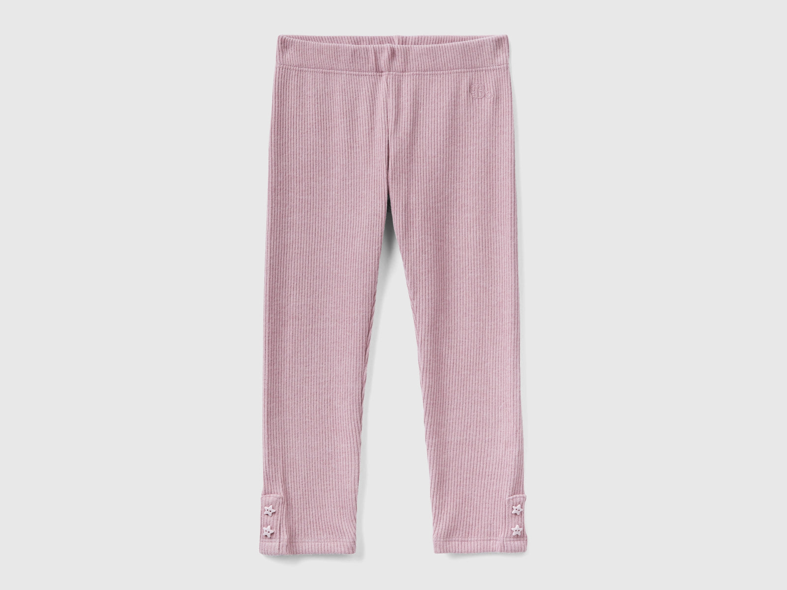 Caldi leggings regular fit a costine da bimba rosa | Benetton Outlet