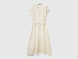 Vestito con fusciacca 100% lino