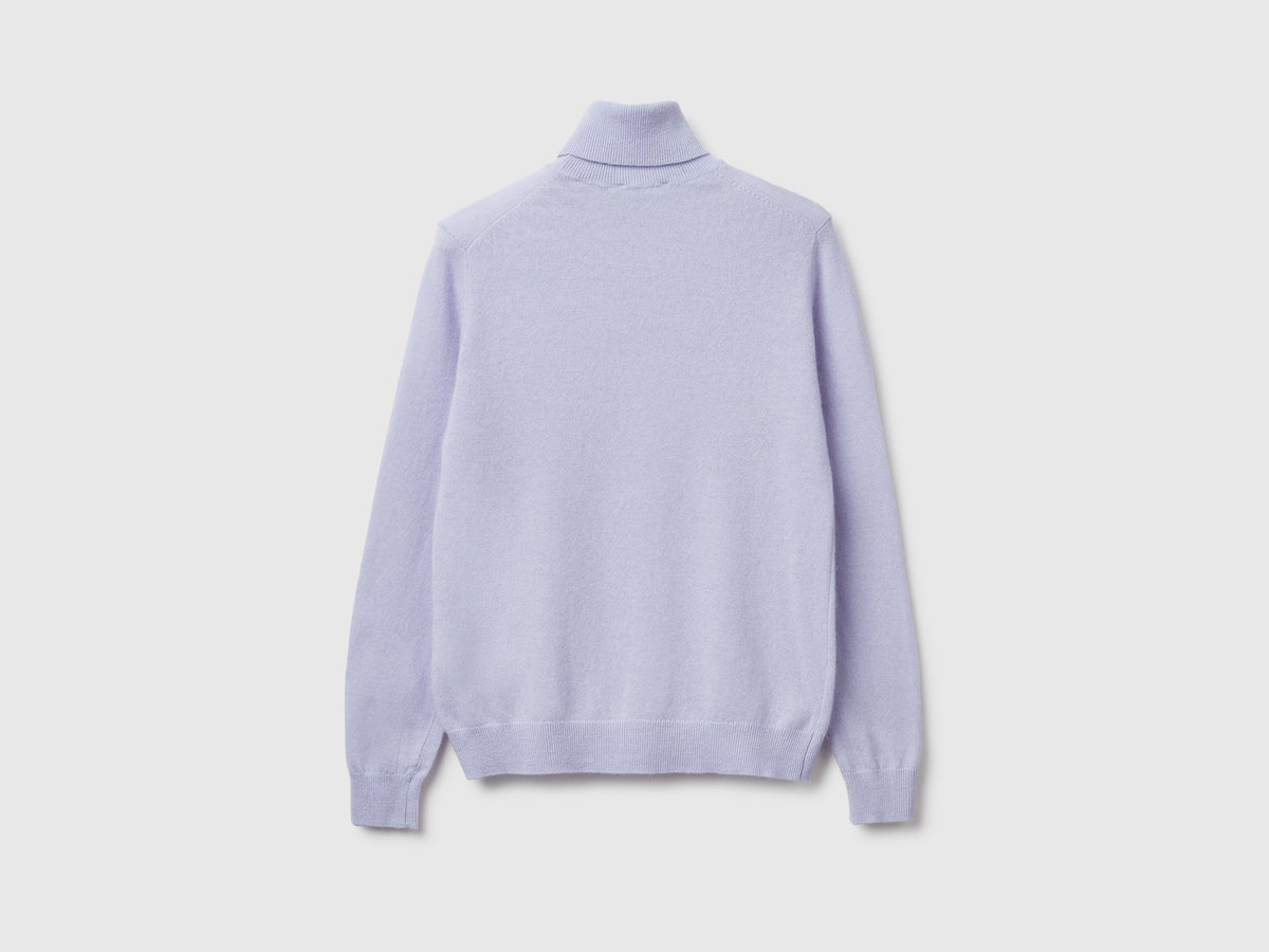 Maglione dolcevita in pura lana Merino
