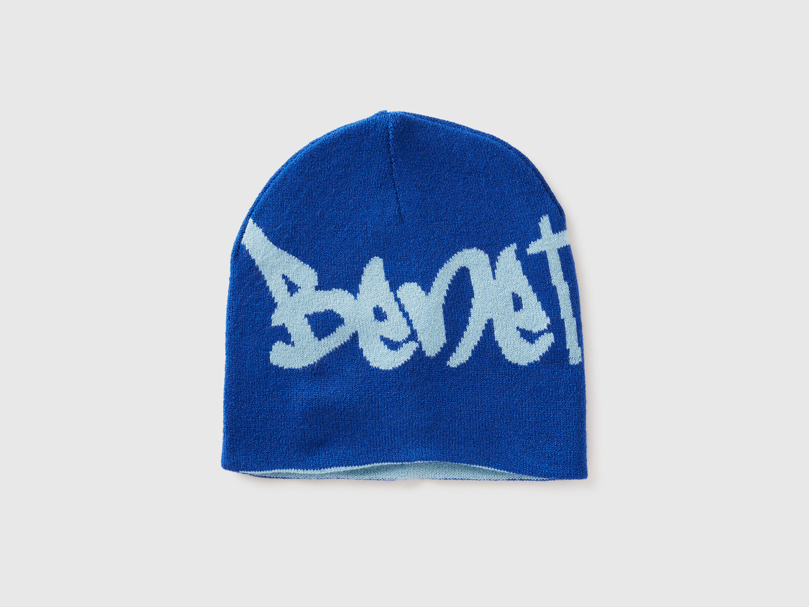 Berretto reversibile con logo da bimbo bluette | Benetton Outlet
