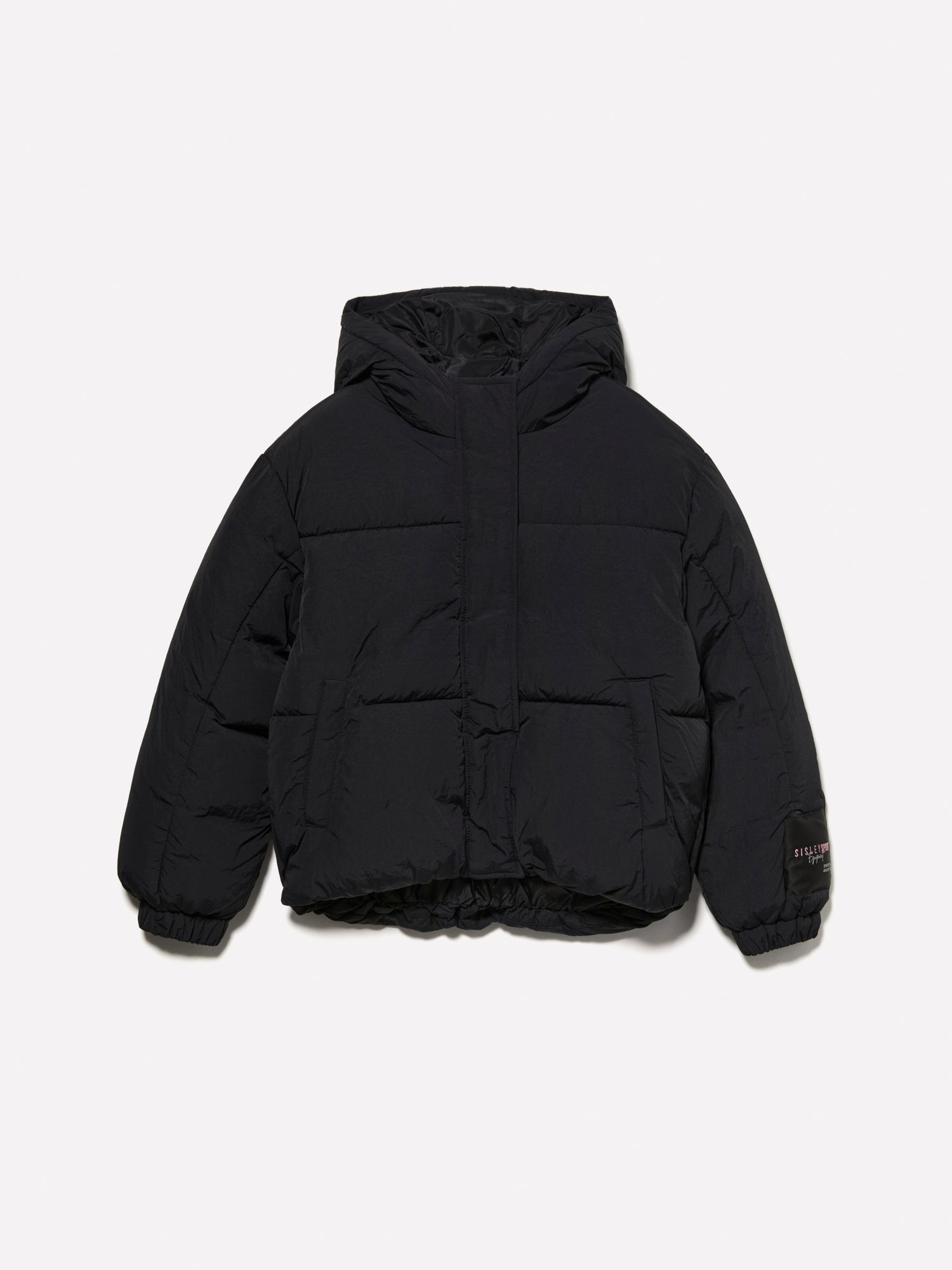 Giubbotto imbottito over fit da bambina nero | Sisley young Outlet