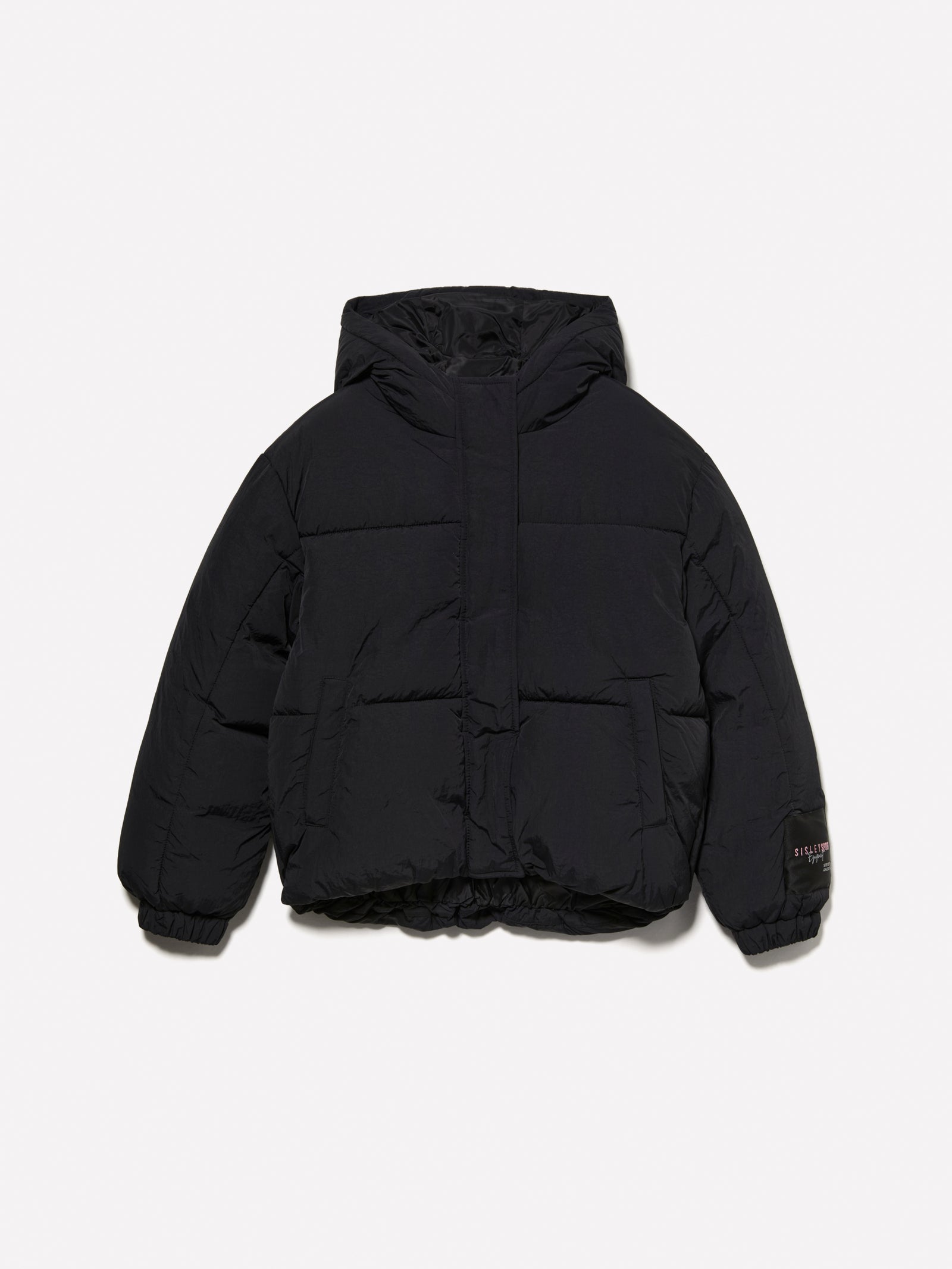 Giubbotto imbottito over fit da bambina nero | Sisley young Outlet