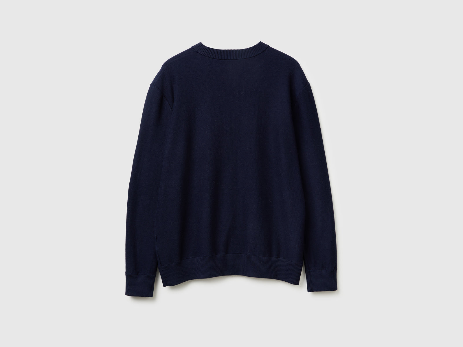 Maglione in misto cotone da uomo blu scuro 2 | Benetton Outlet