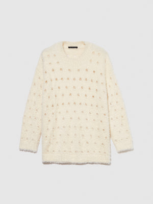 Maglia fluffy traforata