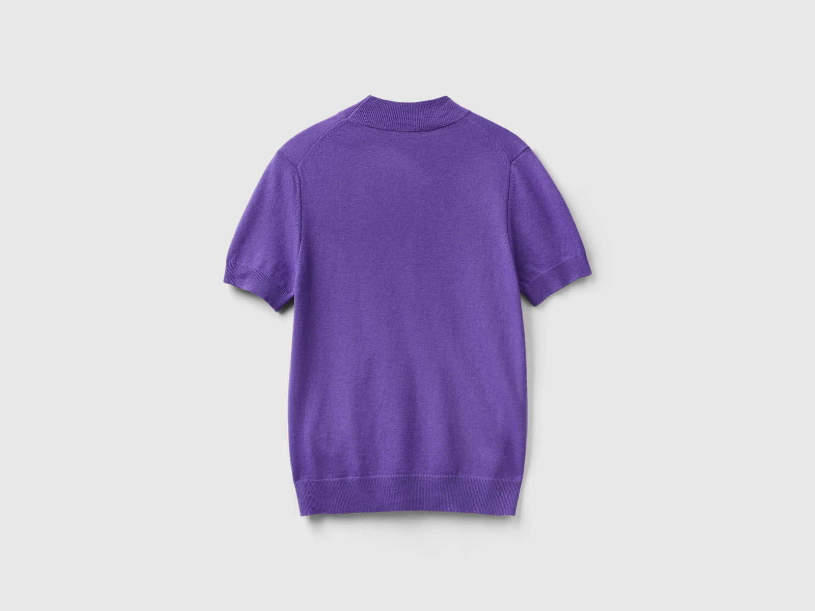 Maglia a manica corta in misto cashmere da donna viola 4 | Benetton Outlet