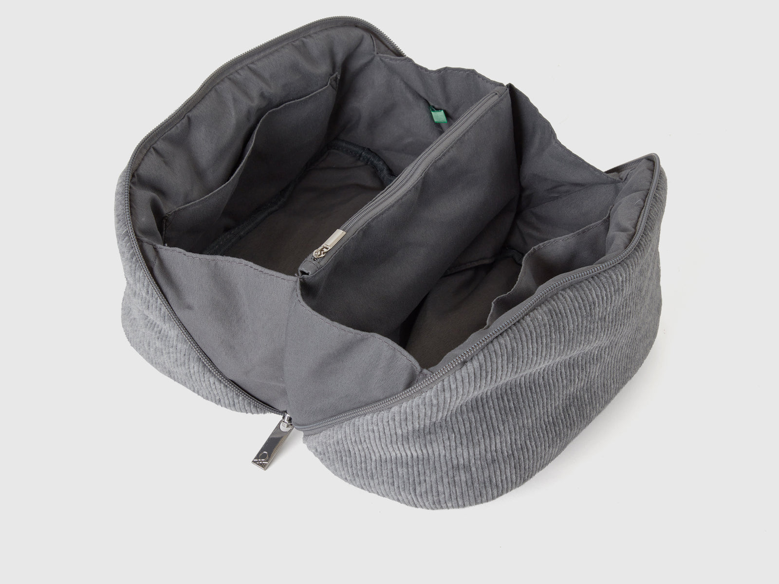 Beauty case in misto cotone da donna grigio 3 | Benetton Outlet