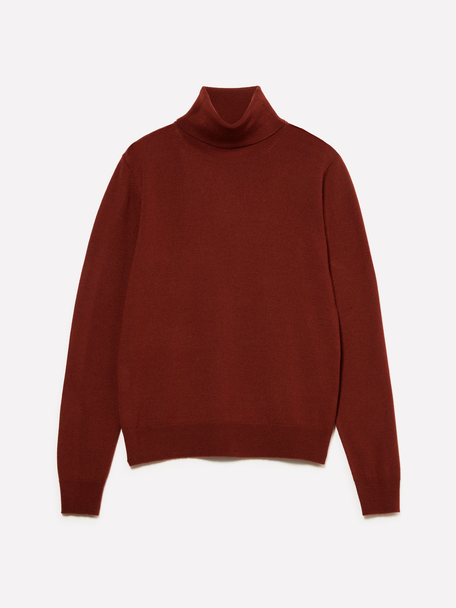 Maglia dolcevita rosso mattone in misto lana da donna bordeaux | Sisley Outlet