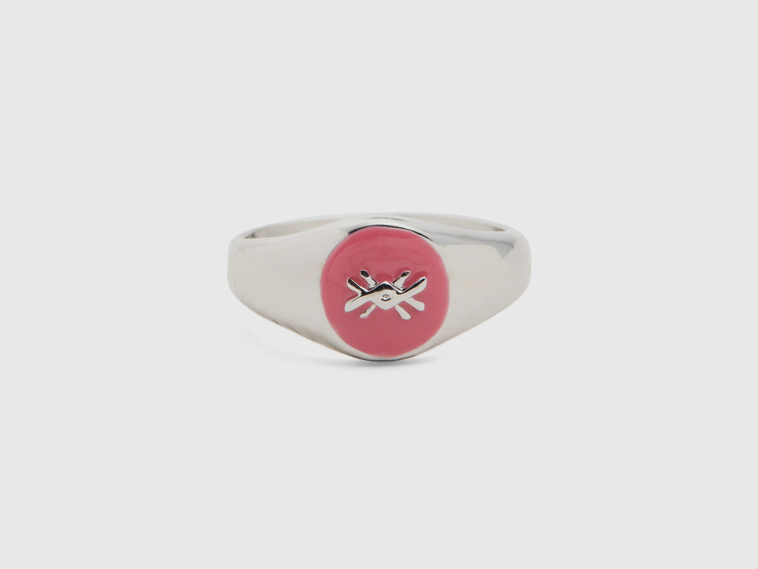 Anello con logo da donna rosa | Benetton Outlet