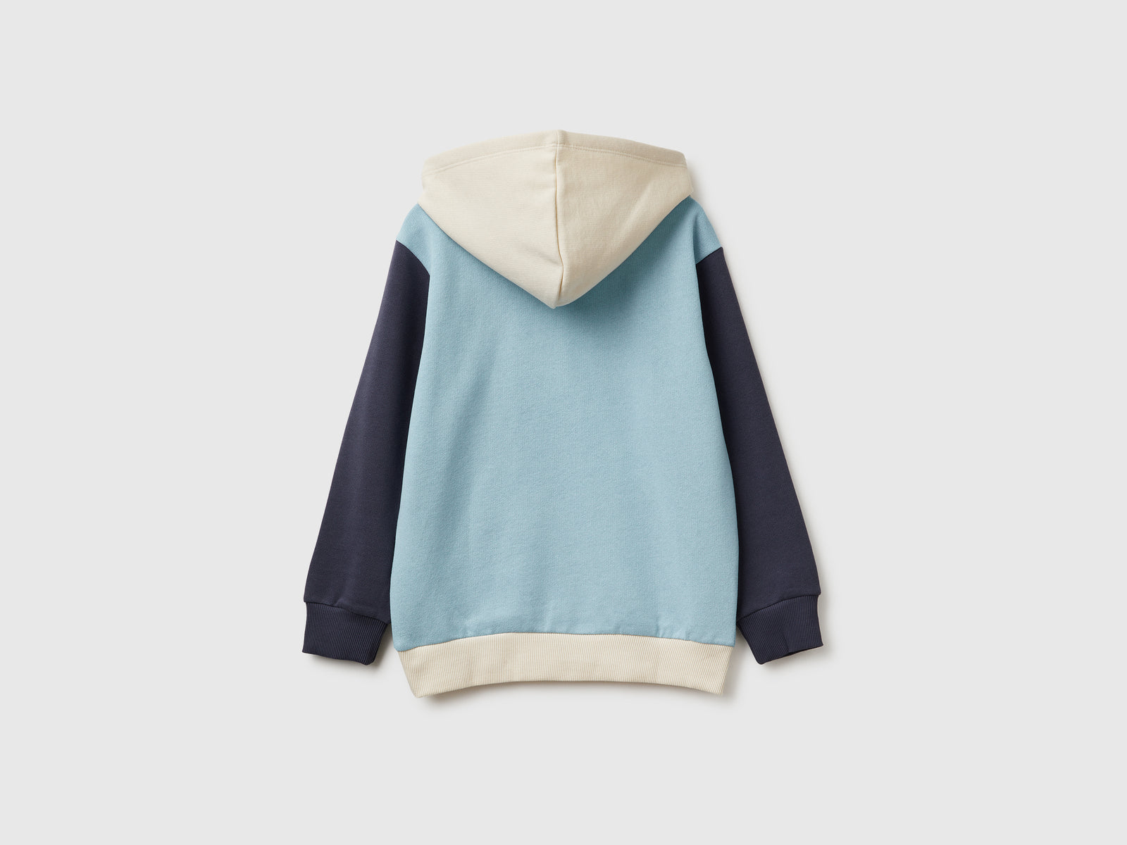 Calda felpa con cappuccio da bambino azzurro 2 | Benetton Outlet