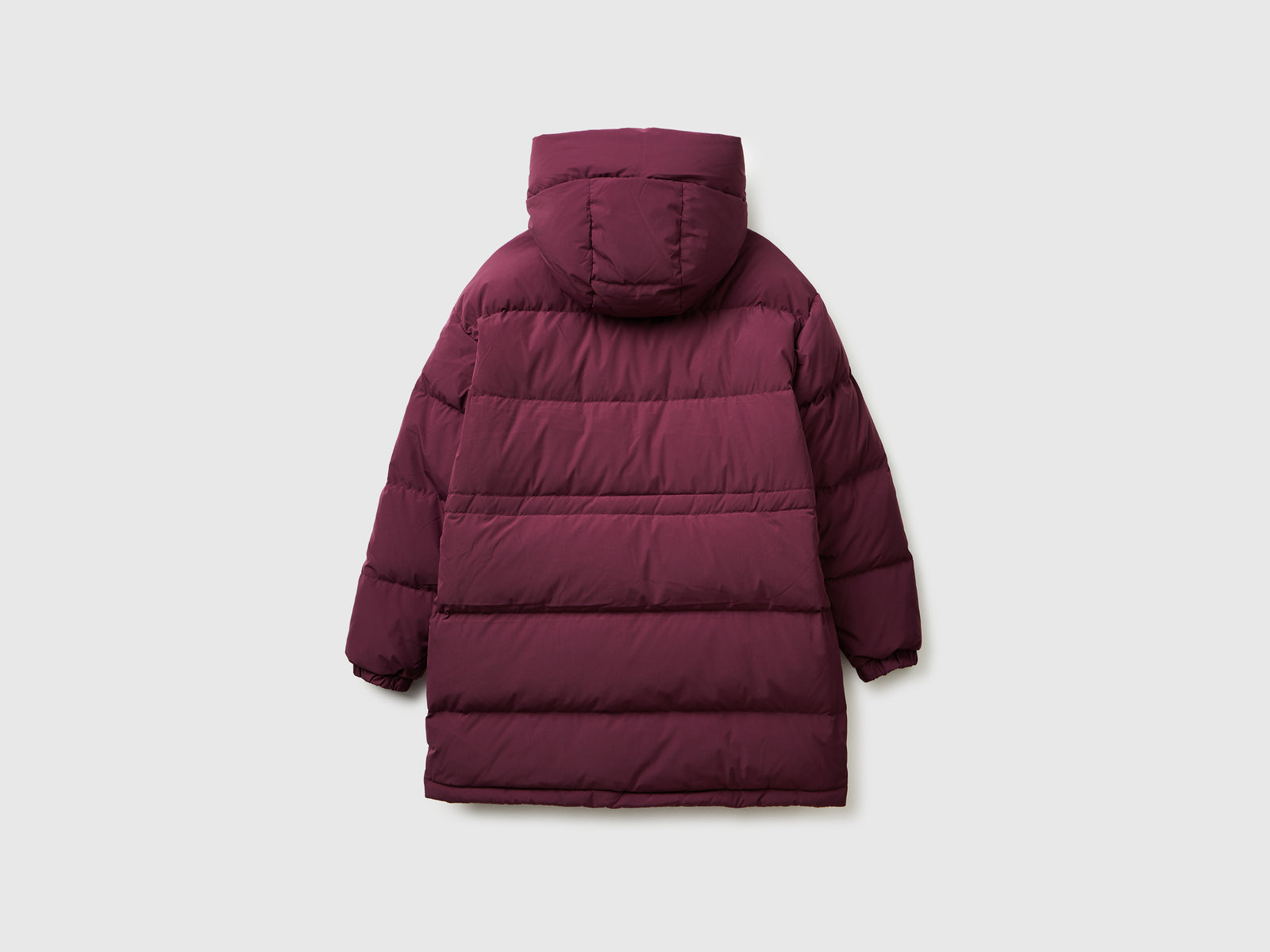 Piumino lungo imbottito con piuma riciclata da donna prugna 2 | Benetton Outlet