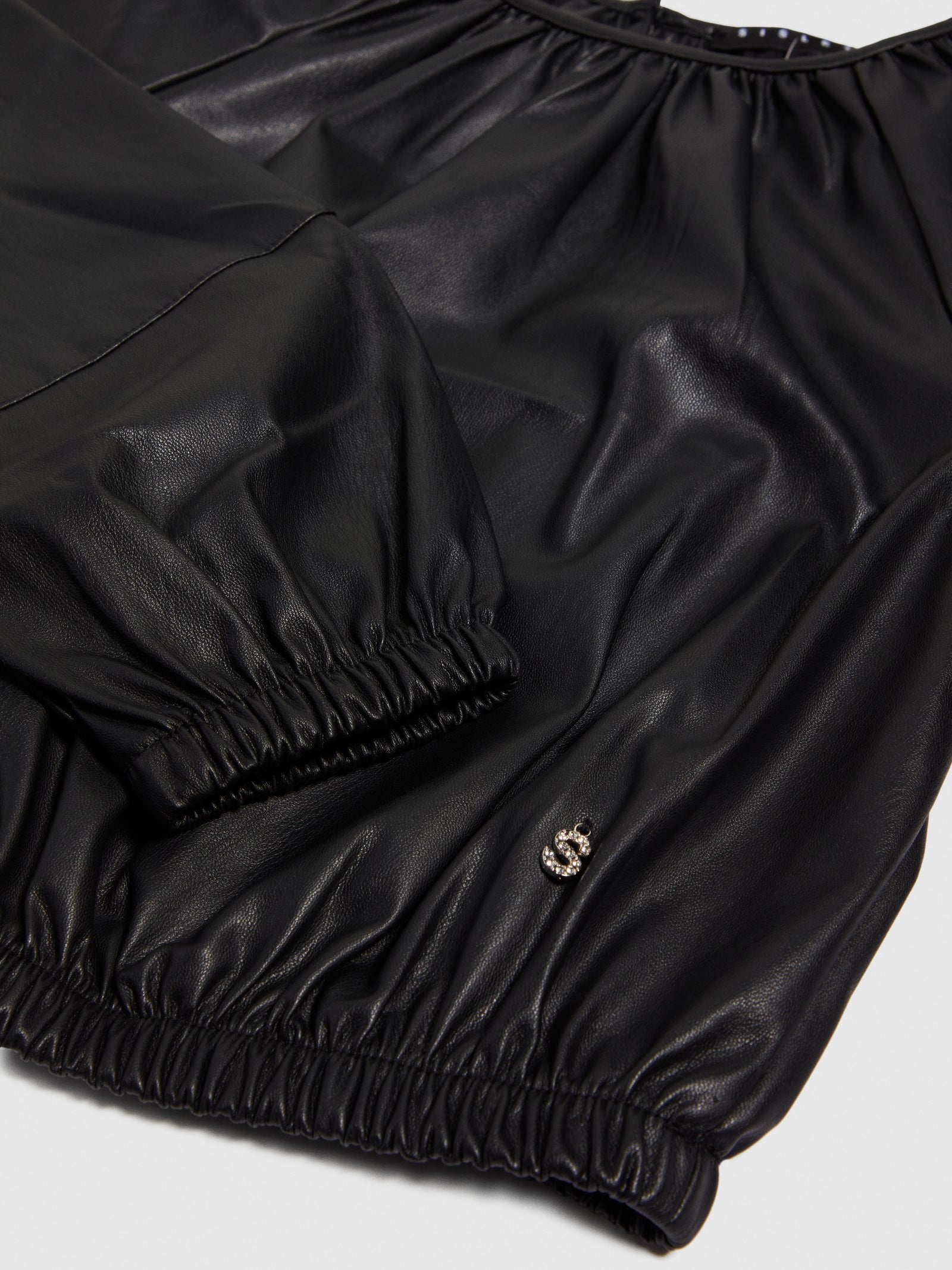 Blusa cropped da bambina nero 3 | Sisley young Outlet