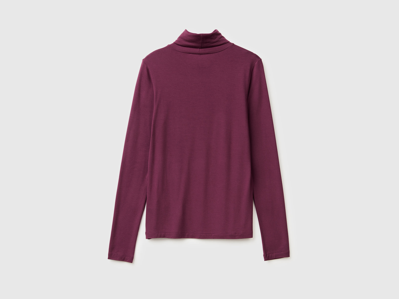 T-shirt lupetto in viscosa stretch da donna prugna 2 | Benetton Outlet