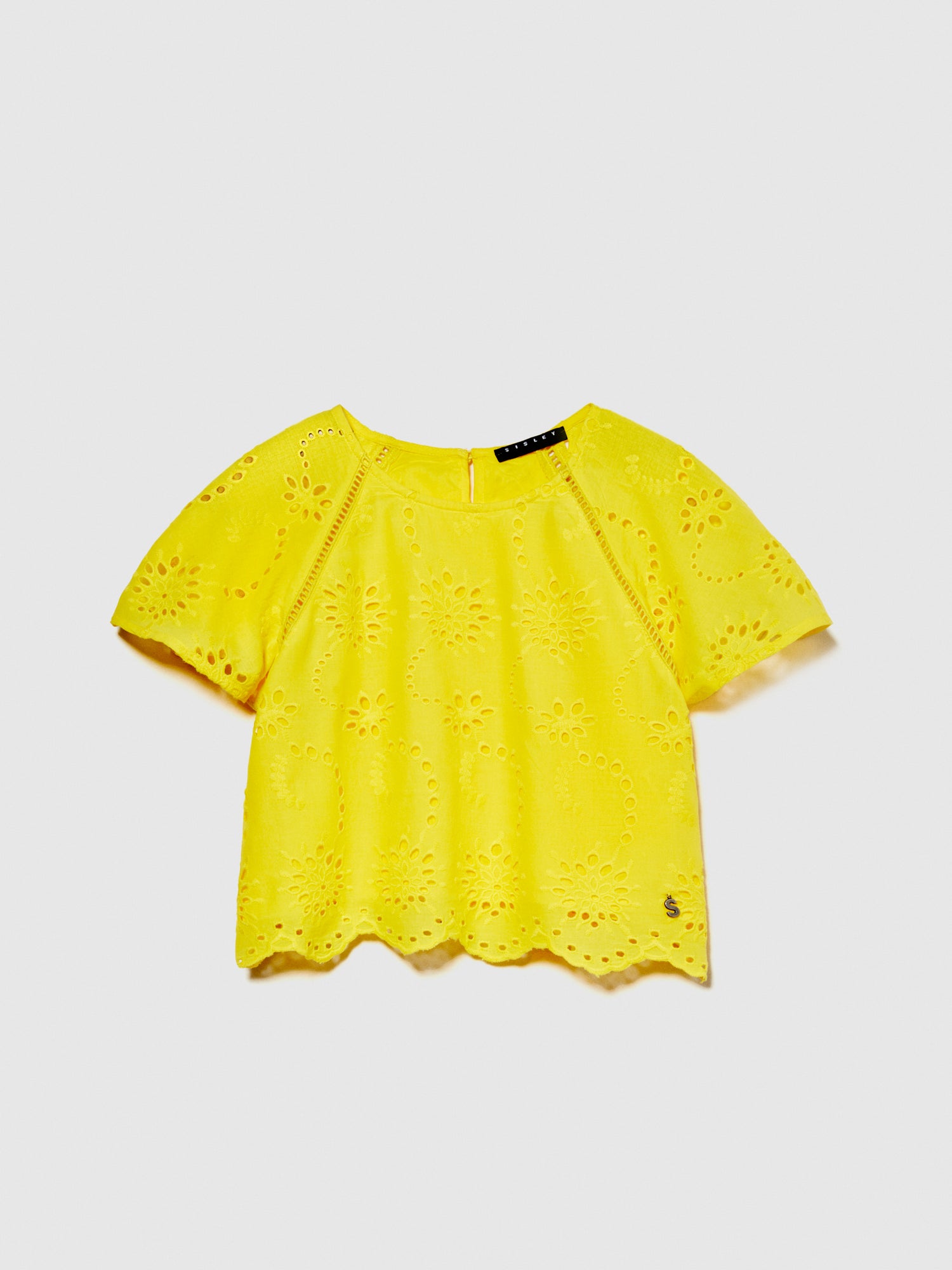 Top ricamato da bambina giallo | Sisley young Outlet