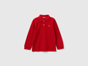 Polo manica lunga in cotone biologico