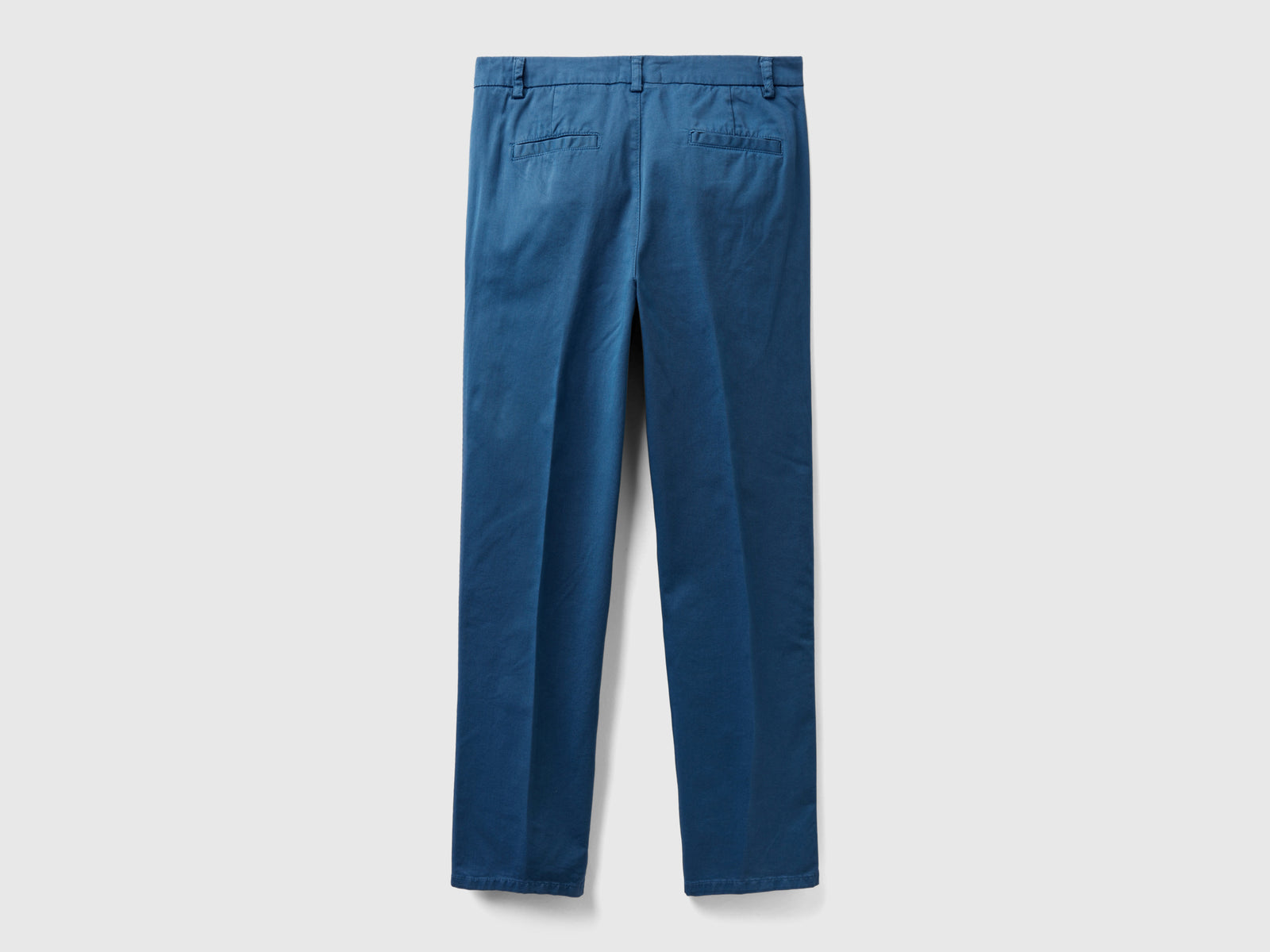 Chino slim fit in cotone blu da donna avio 2 | Benetton Outlet