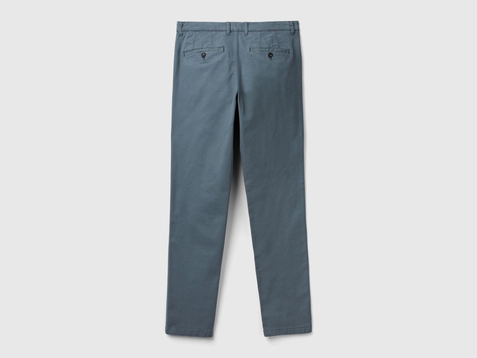 Chino slim fit in cotone stretch da uomo grigio scuro 2 | Benetton Outlet