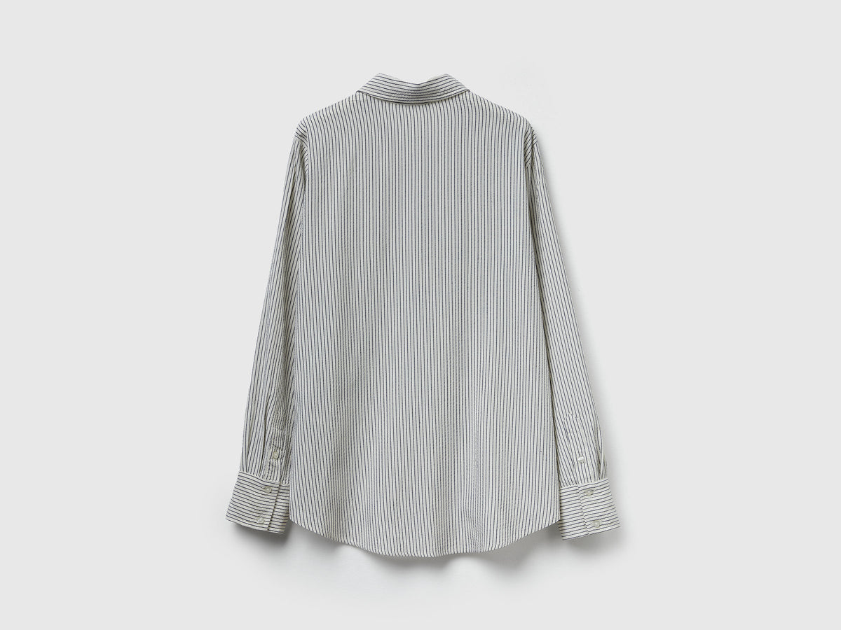 Camicia a righe in misto viscosa