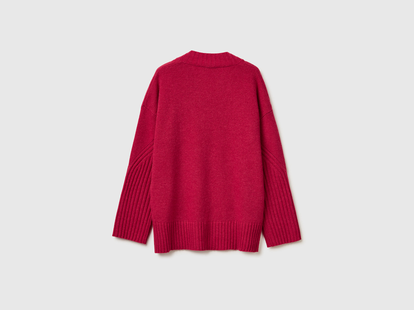 Maglione over fit in misto lana da donna fragola 2 | Benetton Outlet