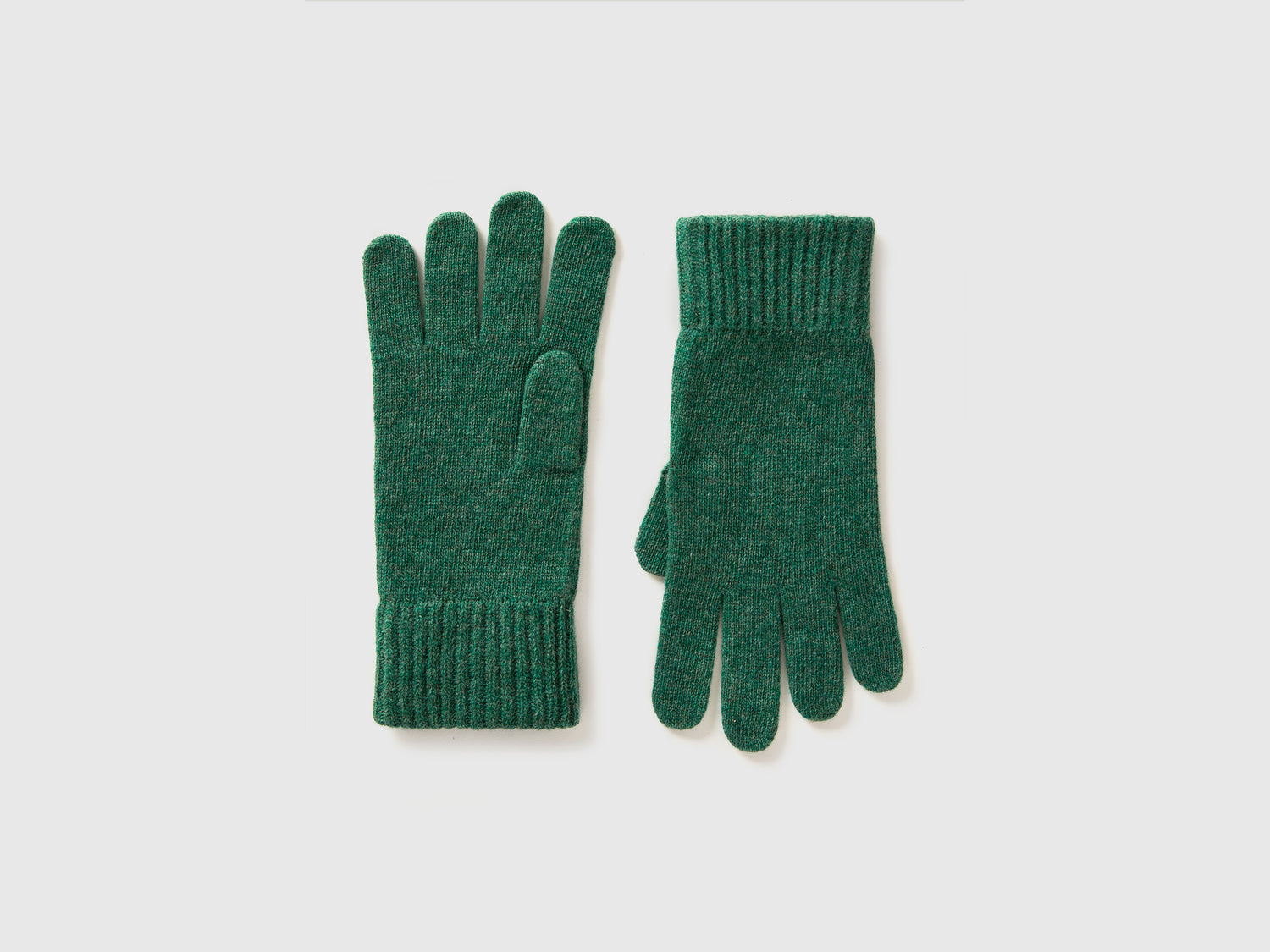 Guanti in pura lana vergine da uomo verde | Benetton Outlet