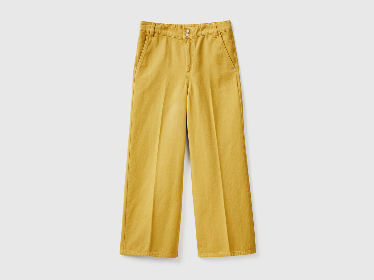 Pantaloni a vita alta con gamba ampia