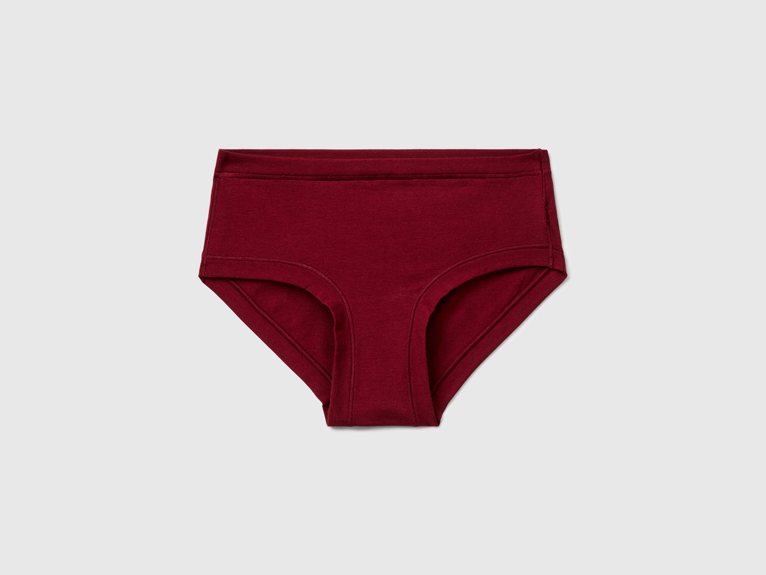 Slip fianco alto in cotone super stretch da donna bordeaux | Benetton Outlet