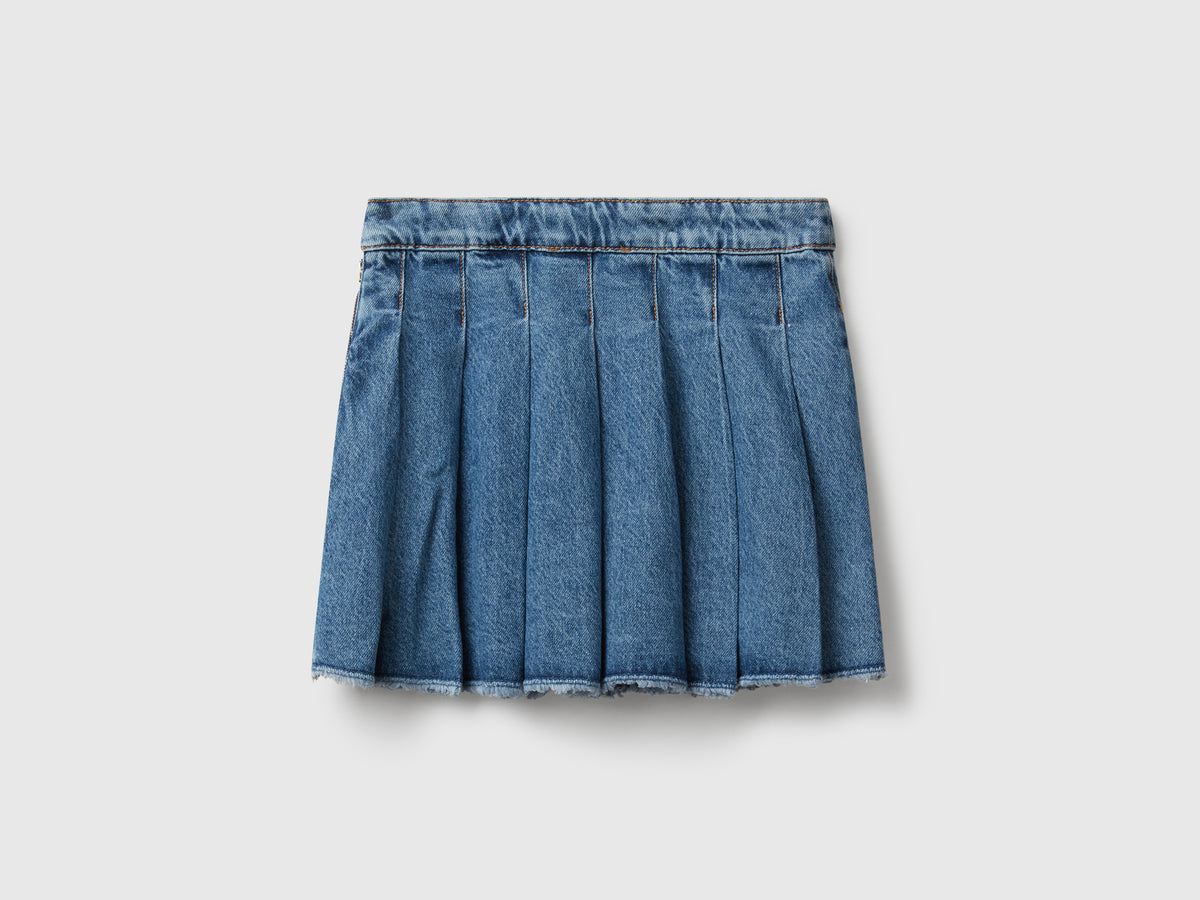 Gonna di jeans con pieghe