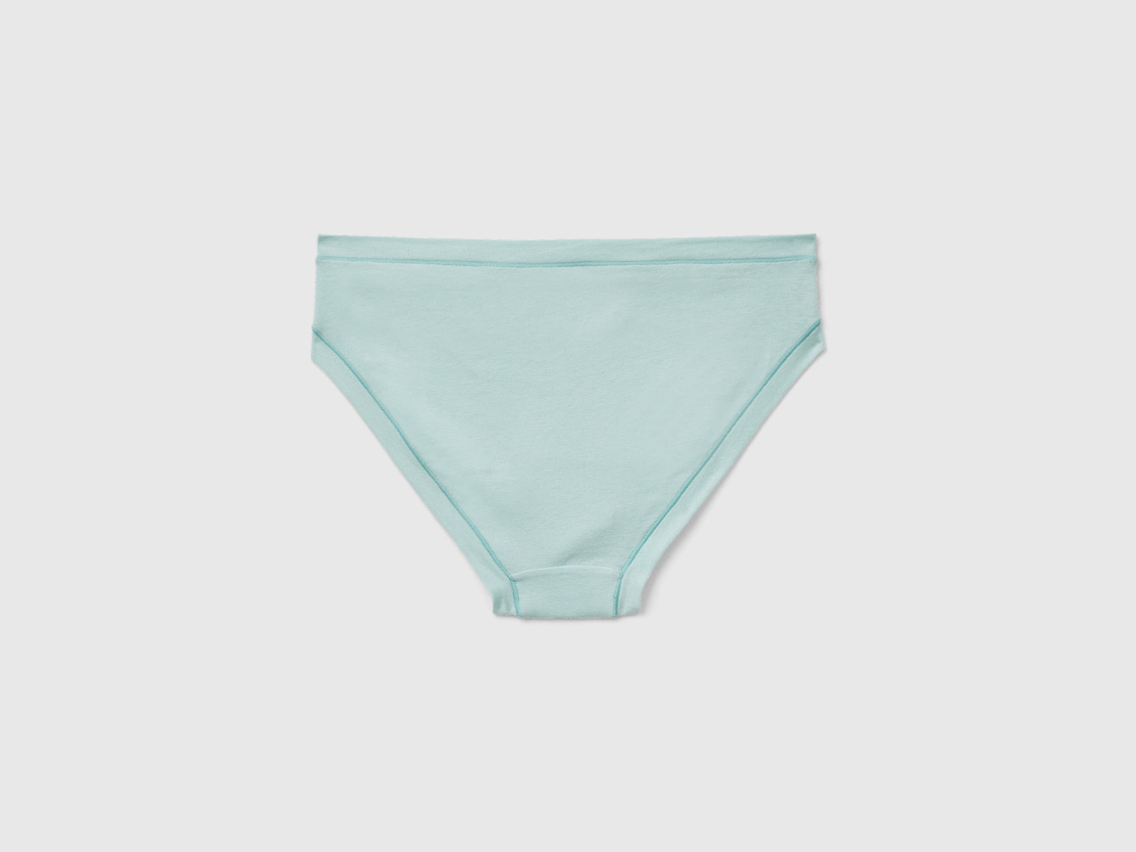 Slip vita bassa in cotone bio super stretch da donna verde acqua 2 | Benetton Outlet