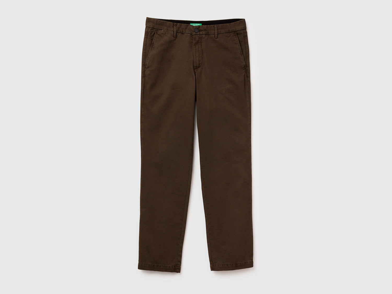 Chino slim fit da uomo marrone scuro | Benetton Outlet