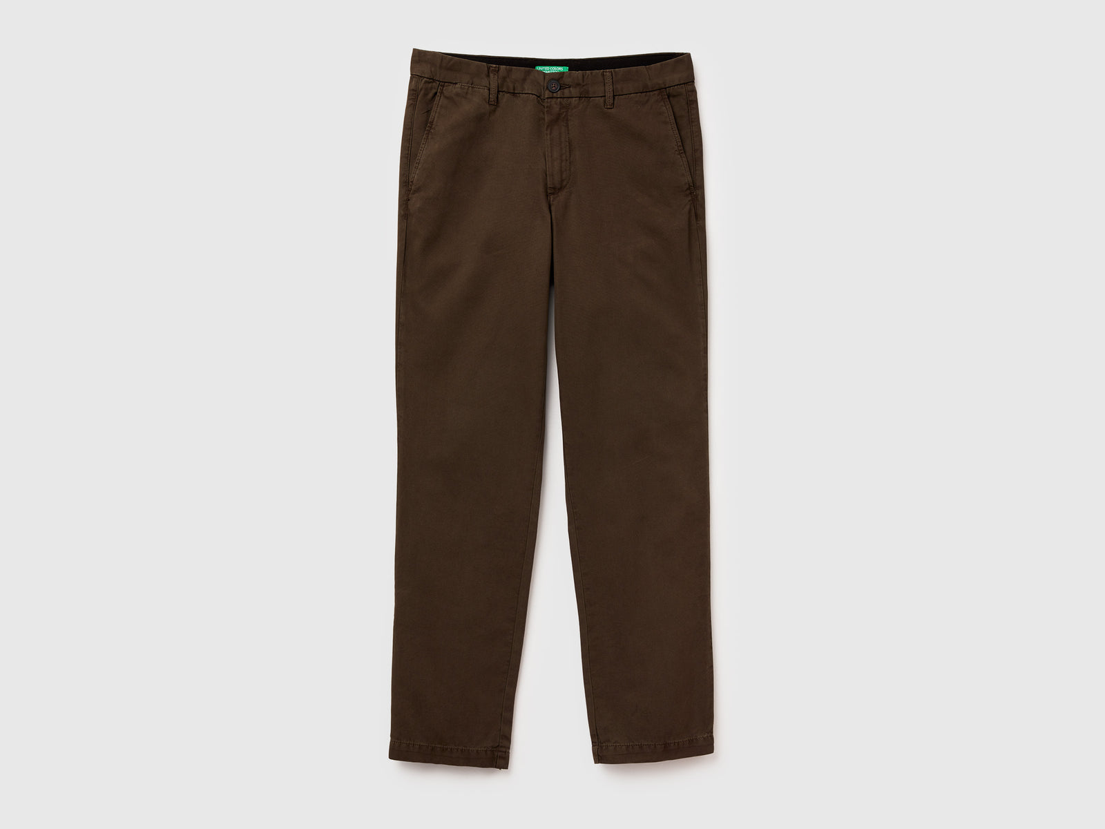 Chino slim fit da uomo marrone scuro | Benetton Outlet