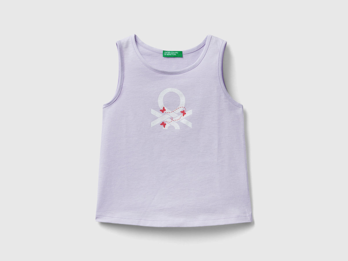 Canotta con logo in cotone bio