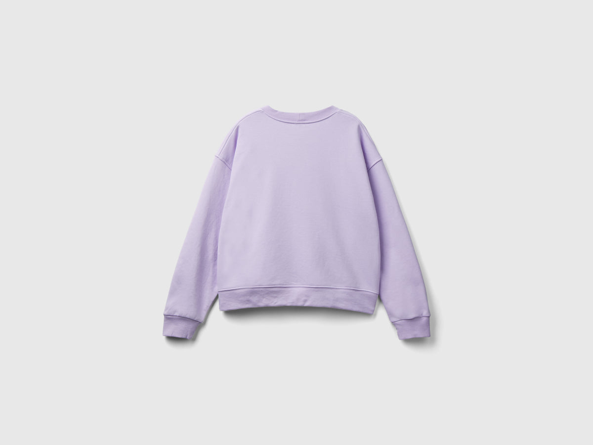 Felpa chiusa in misto cotone