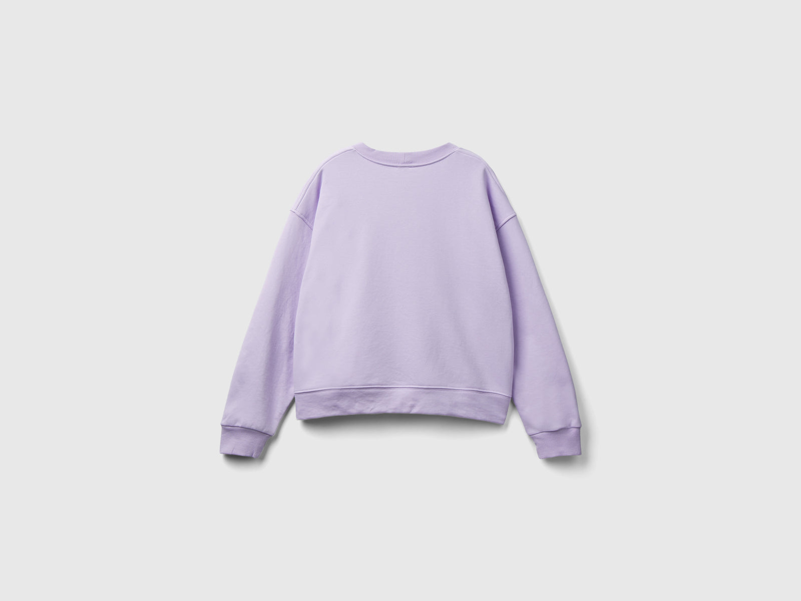 Felpa chiusa in misto cotone da donna lilla 2 | Benetton Outlet