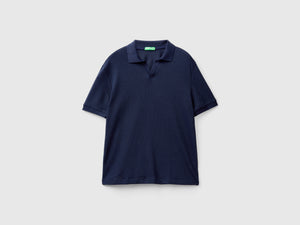 Polo in cotone traforato