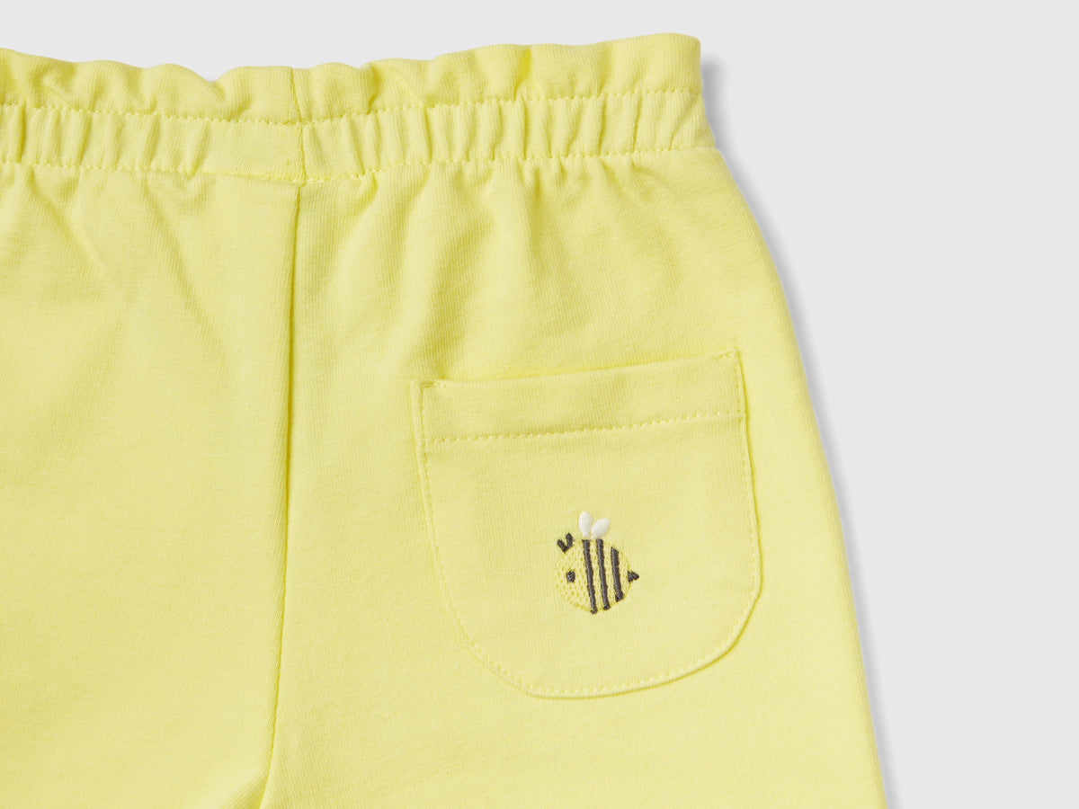 Pantaloni in felpa di cotone bio stretch