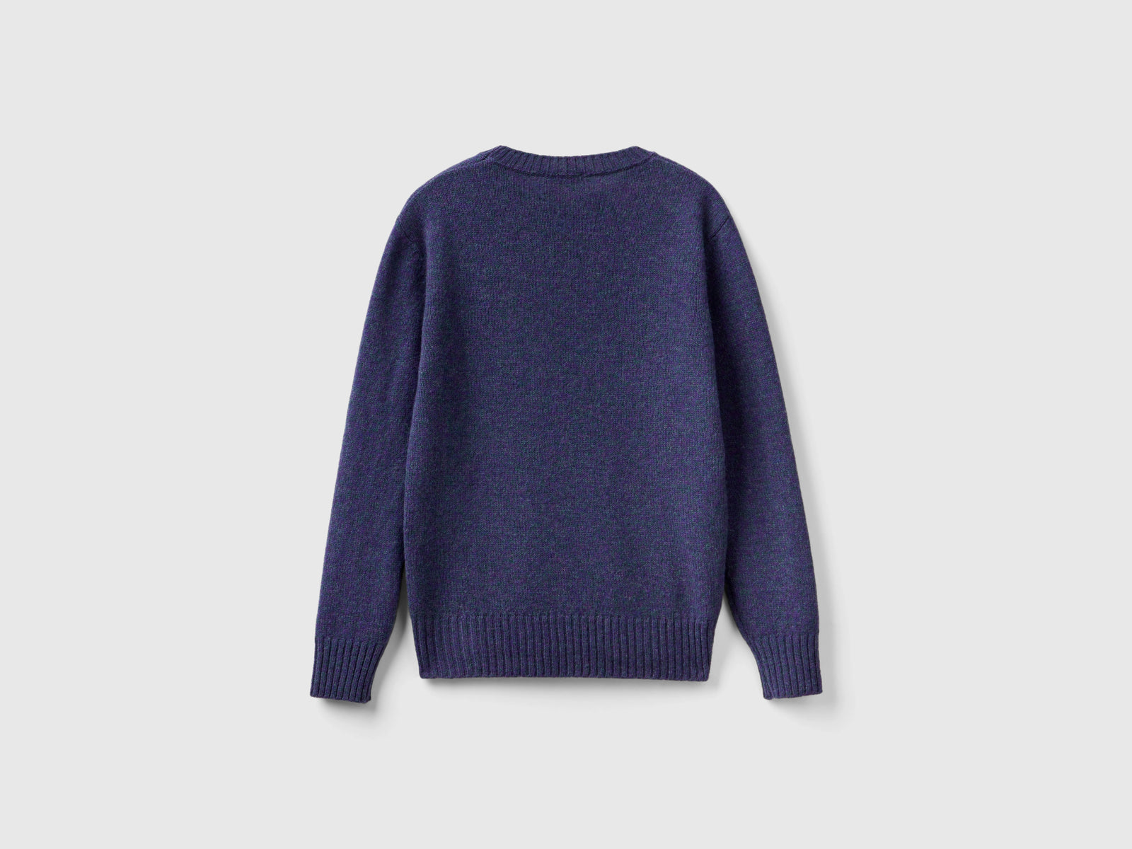 Maglia in pura lana Shetland da donna blu scuro 2 | Benetton Outlet