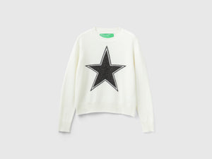 Maglia con stella in lurex