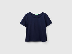 T-shirt a manica corta con spacco