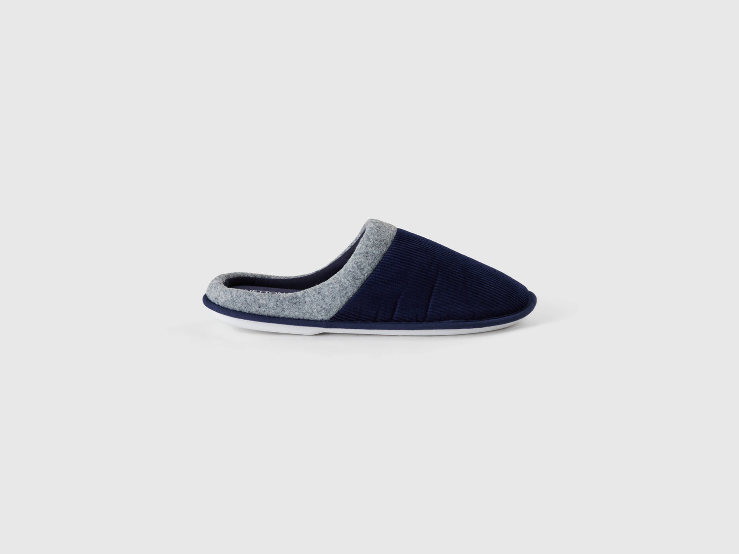 Ciabatte in velluto da uomo blu scuro | Benetton Outlet