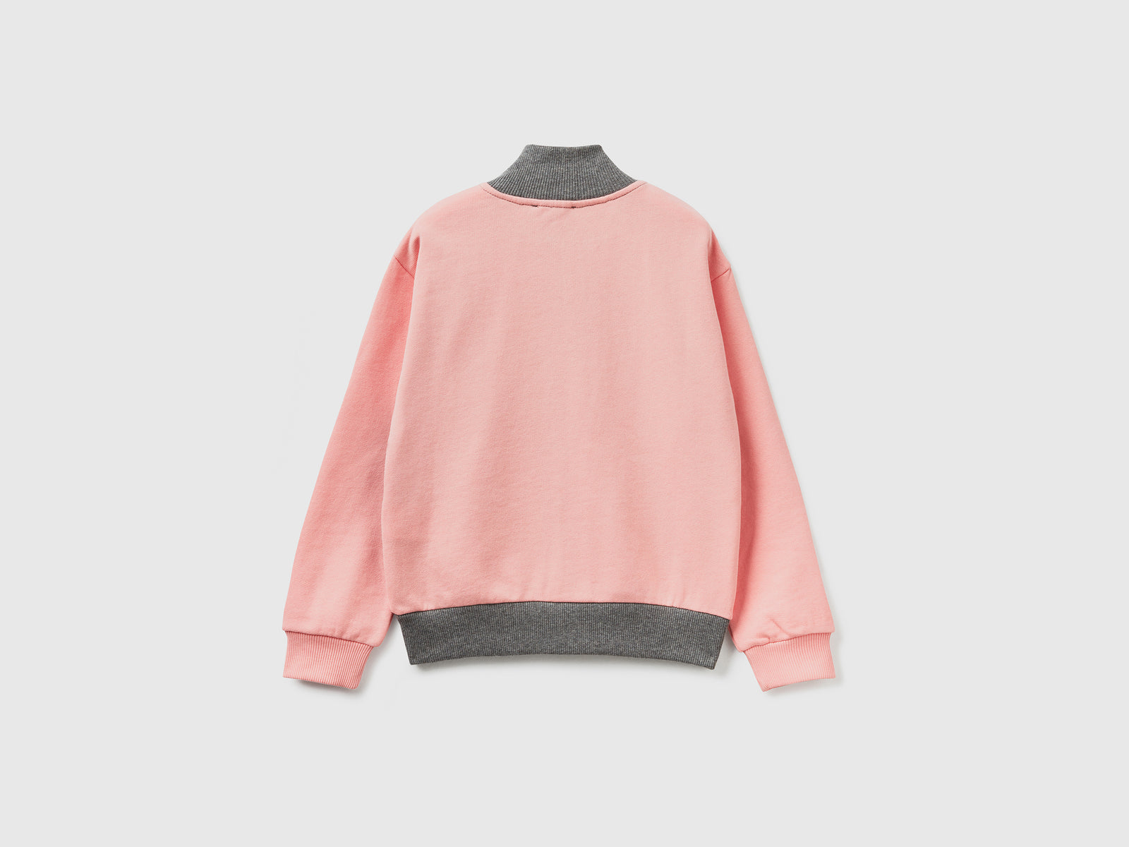 Felpa con zip e colletto da bambina multi-color 2 | Benetton Outlet