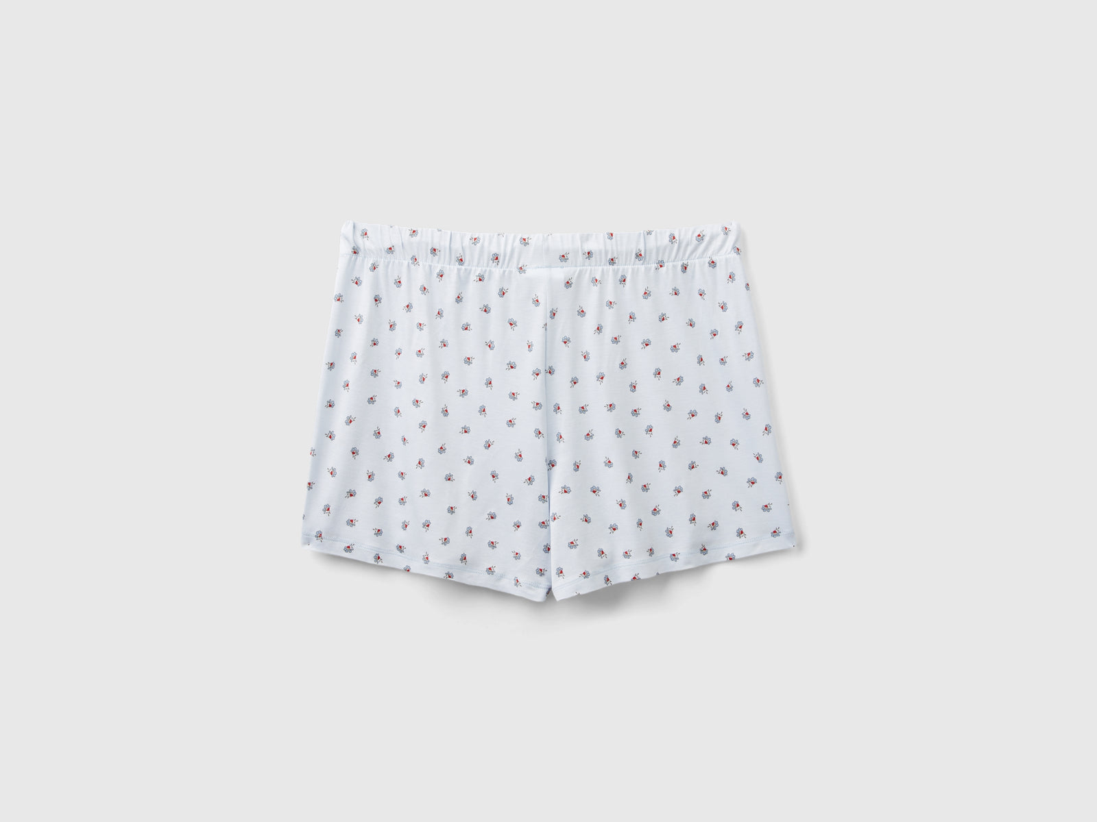 Shorts a fiori in viscosa da donna bianco 2 | Benetton Outlet