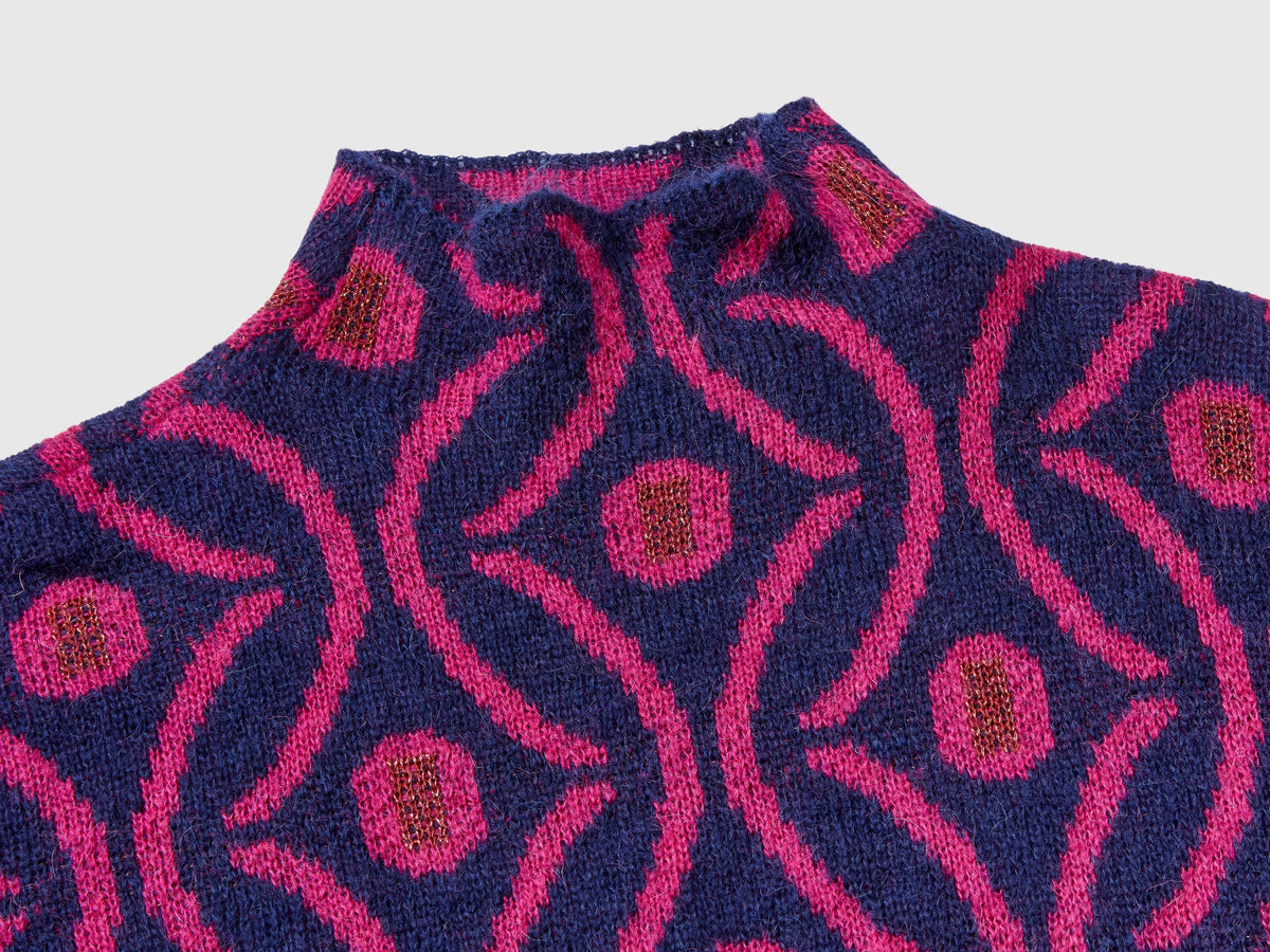 Maglia lupetto jacquard